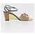 FENDI Ankle Strap Sandals Leather Multicolor Gold Auth 190357M Multiple colors Golden - view 21