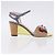 FENDI Ankle Strap Sandals Leather Multicolor Gold Auth 190357M Multiple colors Golden - view 4