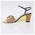 FENDI Ankle Strap Sandals Leather Multicolor Gold Auth 190357M Multiple colors Golden - view 5