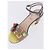 FENDI Ankle Strap Sandals Leather Multicolor Gold Auth 190357M Multiple colors Golden - view 6