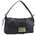 FENDI Mamma Baguette Schultertasche aus Leder Schwarz Silber Authentisch yk20676SAM
