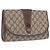 Borsa GUCCI GG Supreme Web Sherry Line in PVC Beige Oro 156 01 030 Auth 193851 D'oro