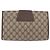 Borsa GUCCI GG Supreme Web Sherry Line in PVC Beige Oro 156 01 030 Auth 193851 D'oro - vista 2