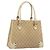 Borsa GUCCI GG Canvas Beige Bronzo 124260 Auth ep15404