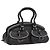Borsa Christian Dior in pelle nera argento Auth ka5389M Nero