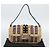FENDI Mamma Baguette Schultertasche aus Stroh Beige Silber Authentisch 189247SM - Ansicht 12