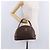 Céline CELINE Macadam Canvas Hand Bag PVC Leather Brown Gold Auth 193555 Golden - view 22