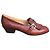 Bally Zapatos de cuero marrón con flecos y hebilla para mujer Castaño