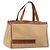 Céline Bolsa CELINE Macadam em PVC e couro Bege com detalhes dourados Auth ep15137