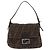 FENDI Borsa a Spalla Zucca Mamma Baguette Lana Marrone Argento Autentica yk20677SAM - vista 13