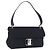 Borsa Salvatore Ferragamo Vala in tela nero argento Auth ka5410