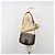 Céline Borsa a Spalla CELINE C Sulky Canvas Navy Gold Auth kk693 D'oro Blu navy - vista 25