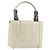 Borsa Christian Dior Maris Pearl in vernice bianco e argento Auth 193129A