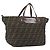 Borsa a Mano FENDI Zucca Canvas Nero Marrone Auth 190346