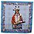 Hermès HERMES Carré 90 Foulard PANI LA SHAR PAWNEE Seta Blu Auth am12110M