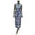 Christian Dior Raf Simons 2014 Gestreiftes Seidenkleid 38 Gebraucht