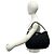 Borsa a spalla semi Prada Nylon Tessuto e pelle con smalto Nero - vista 2