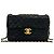 Chanel Vintage Large Matelassé Lammfell Schultertasche Schwarz