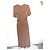 Autre Marque Cider Braunes Rippstrick Maxi-Kleid mit Gürtel - Ansicht 17
