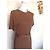 Autre Marque Cider Braunes Rippstrick Maxi-Kleid mit Gürtel - Ansicht 2