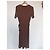 Autre Marque Cider Braunes Rippstrick Maxi-Kleid mit Gürtel - Ansicht 8