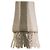 Stola Loewe in misto alpaca con patch logo in pelle a righe Beige Cachi - vista 3