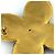 Chanel Coco Mark Brosche mit farbigem Stein Golden - view 4