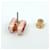 Hermès Pendientes Pop H Hermes en Oro y Rosa Dorado  - vista 3