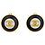 Pendientes de clip Chanel en baño de oro Negro Dorado
