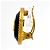 Pendientes de clip Chanel en baño de oro Negro Dorado - vista 2