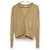 Autre Marque BLAMINK Strickjacke mit V-Ausschnitt aus Kaschmir Braun Kamel