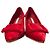 Décolleté Maysale Velour Manolo Blahnik Rosso - vista 2