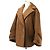 Autre Marque DAISY LIN Fondant Chocolat Shearling Half Coat Castaño - vista 2