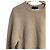 Autre Marque Drawer 9G Strickware aus Wolle mit geripptem Rundhalsausschnitt Beige - Ansicht 3