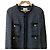 Autre Marque Abrigo largo de tweed sin cuello Edward Achour Paris Negro - vista 4