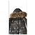 Doudoune Moncler avec capuche bordée de fourrure Gris anthracite - vue 3
