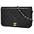 Borsa a tracolla Chanel Matelassé in pelle nera Nero