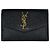 Tarjetero de cuero negro Saint Laurent