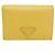 Prada Saffiano Triangle Logo Bi-Fold Wallet Yellow