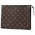 Louis Vuitton Monogram Pochette Toilette 26 Clutch Marrone