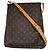 Bolso de Hombro Musette Louis Vuitton Castaño Monograma