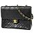 Borsa a tracolla Chanel in pelle nera trapuntata Nero