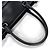 Borsa Tote in pelle nera Prada Nero - vista 5