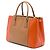 Borsa Prada Brown Medium Bicolor Saffiano Lux Galleria Double Zip Marrone - vista 2