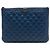 Clutch Chanel Blue Medium Quilted Lambskin Boy O Case Blu navy