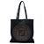 Fendi Black Canvas Logo Patch Tote Schwarz