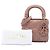 Lady Dior Cannage in micro pelle di vitello ultra opaca rosa di Dior D'oro - vista 7