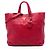 Tote Open Convertible rosso in Vitello Daino Prada