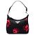 Borsa a Spalla Prada Black Tessuto Stampato Rose Nero