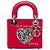 Dior Red Niki De Saint Phalle Mini Calfskin Lady Dior